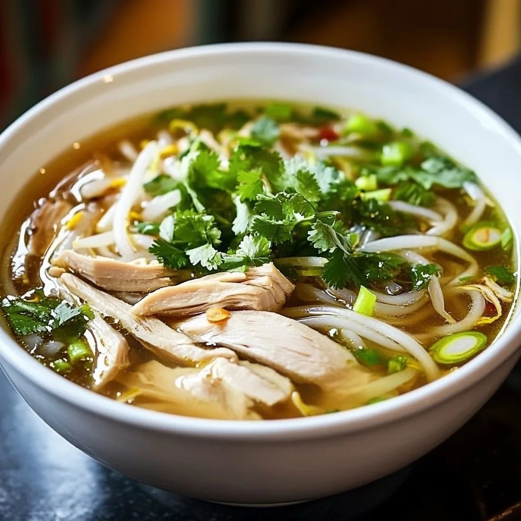Authentic Vietnamese Chicken Pho Noodle Soup