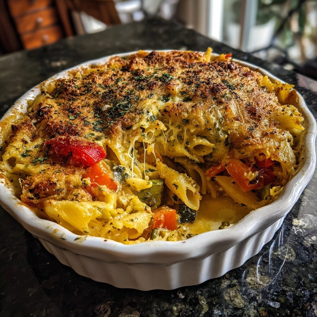 Herb Roasted Veggie Pasta Bake