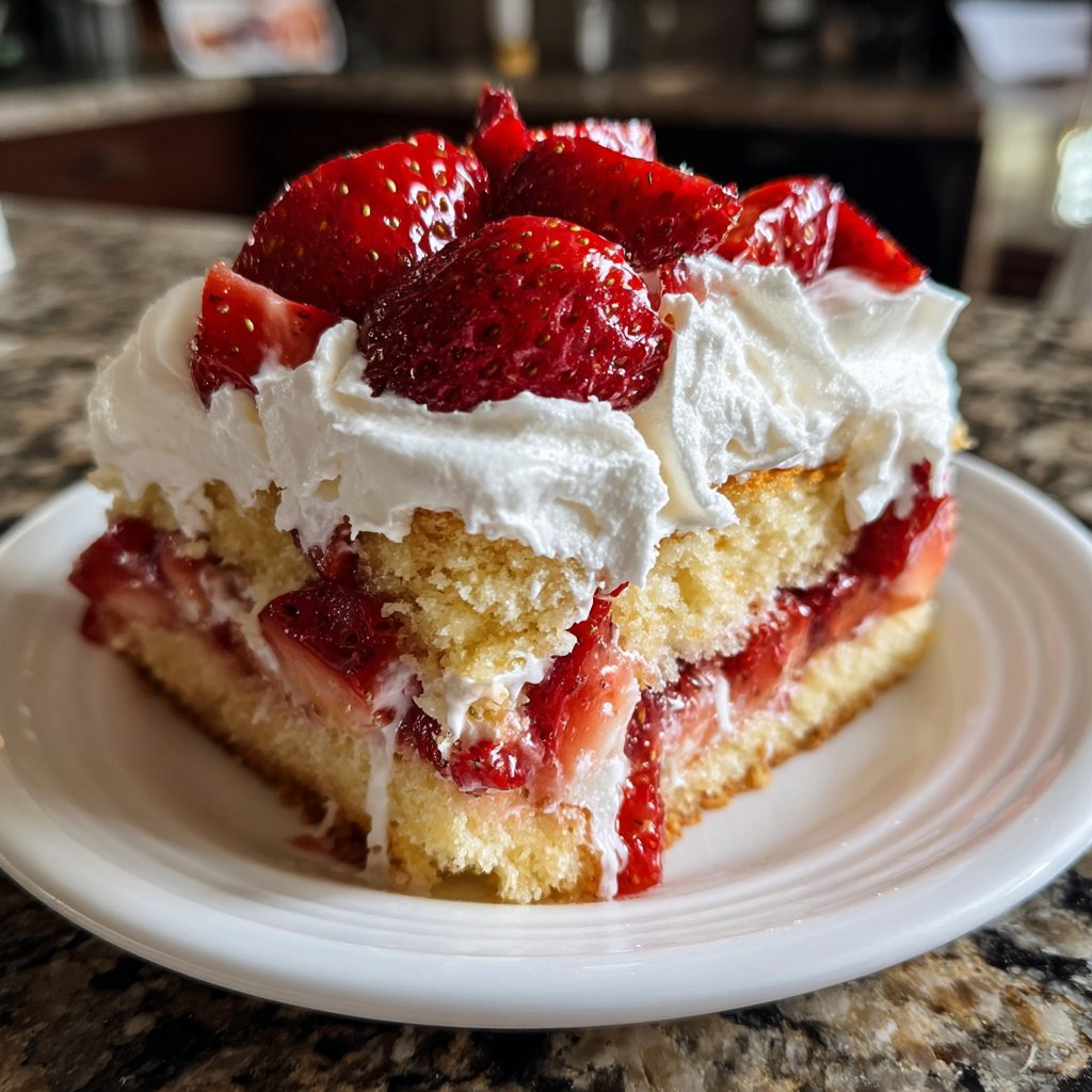 Strawberry Shortcake Sheet Cake