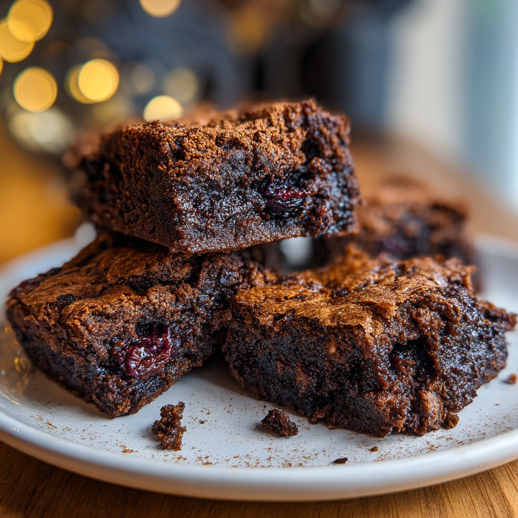 Cottage Cheese Brownies with Blueberries