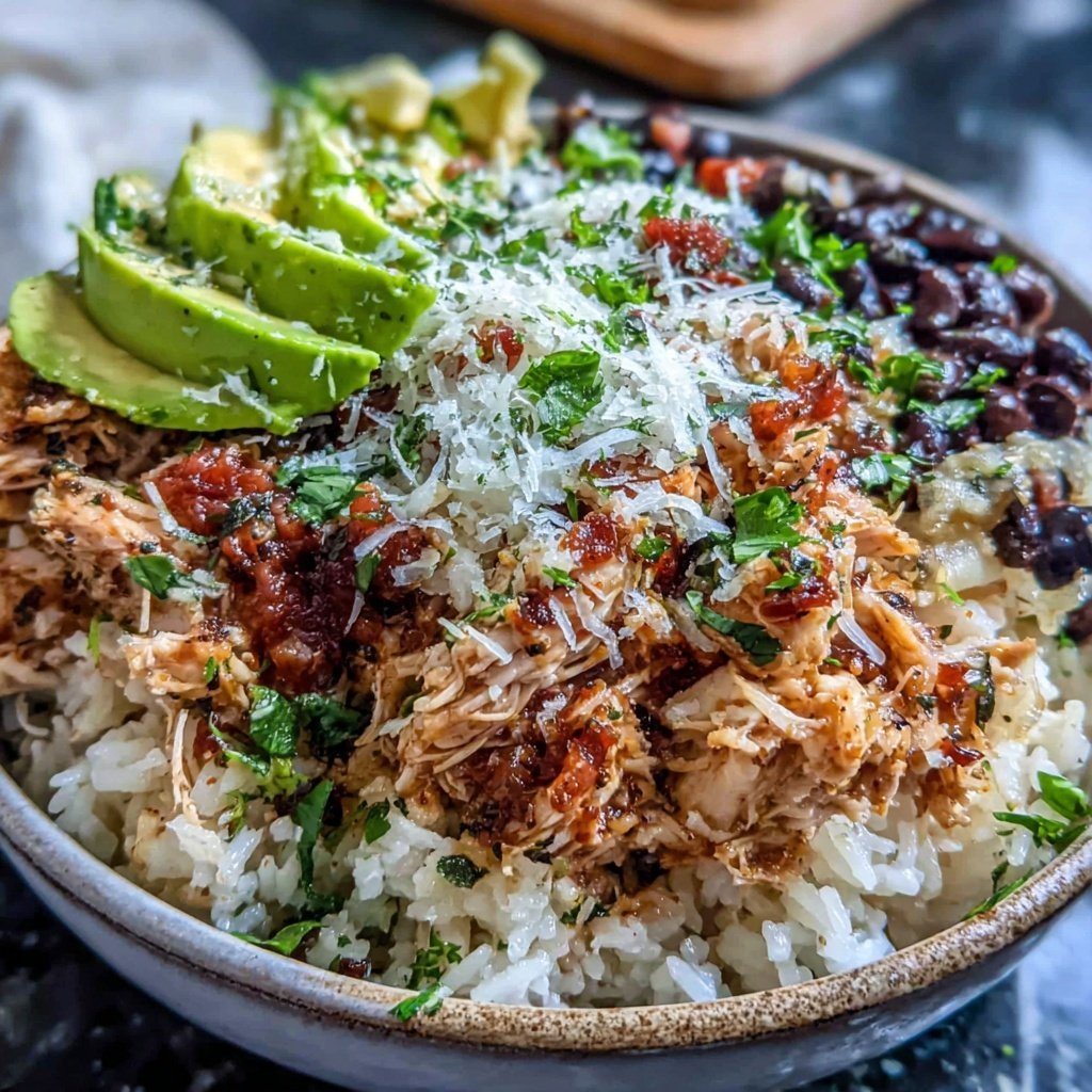 Shredded Chicken Burrito Bowl