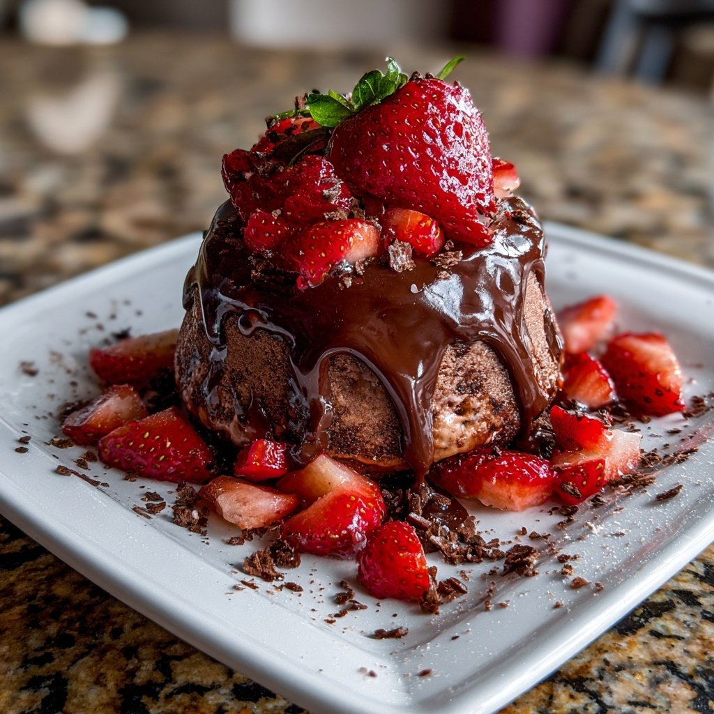 Dubai Style Chocolate Strawberry Dessert