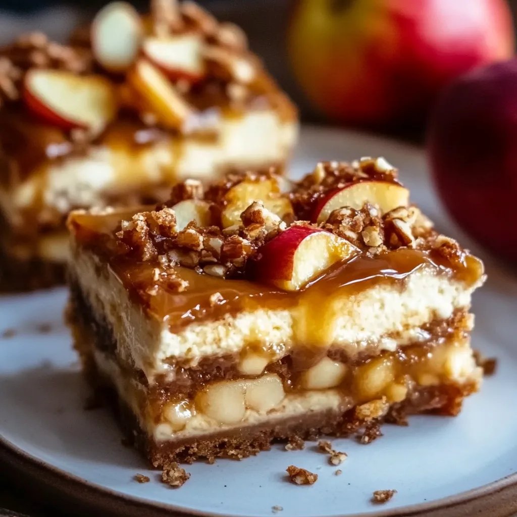 Caramel Apple Cheesecake Bars