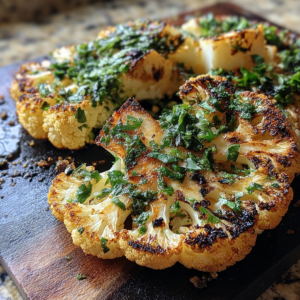 Healthy Dinner Roasted Cauliflower Steaks