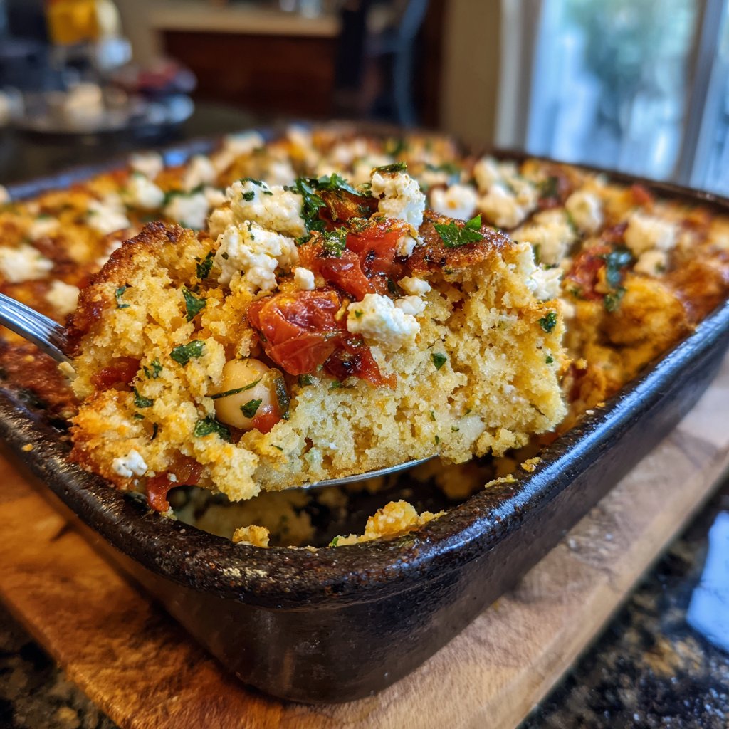 Healthy Dinner Mediterranean Chickpea Bake