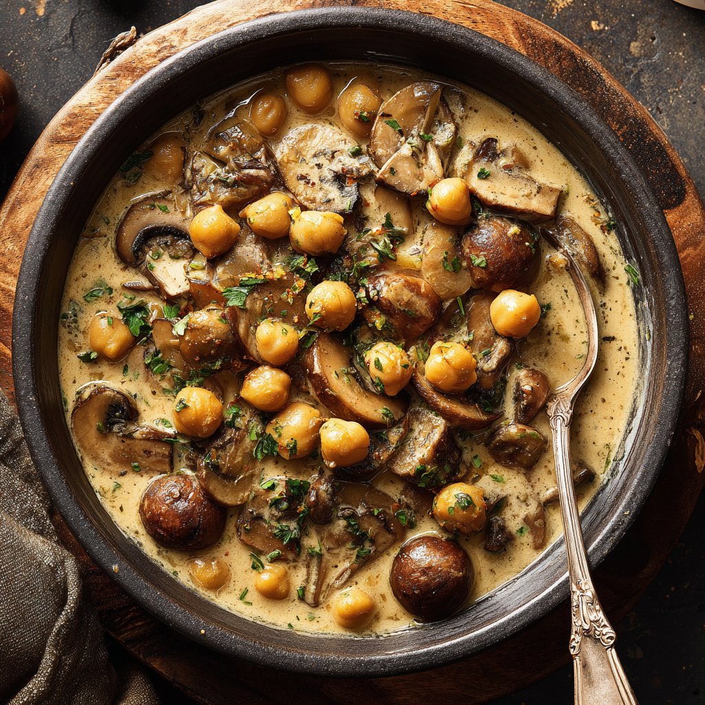 Creamy Mushroom Chickpea Curry