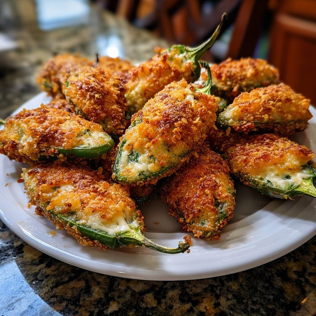 Jalapeno Poppers with Garlic Herb Filling