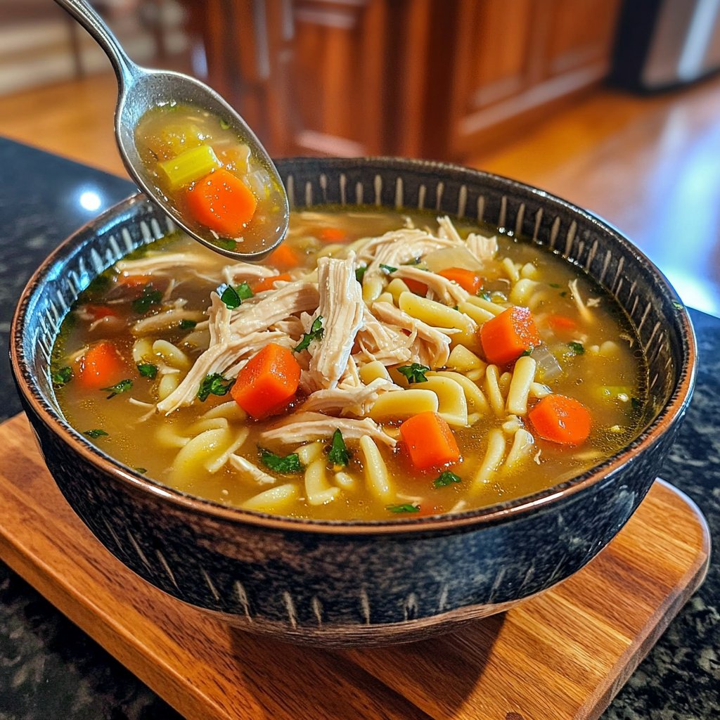 Healthy Crockpot Chicken Noodle Soup