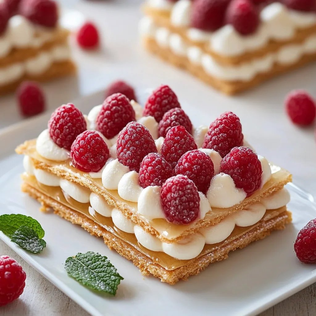 Raspberry Cream Napoleons