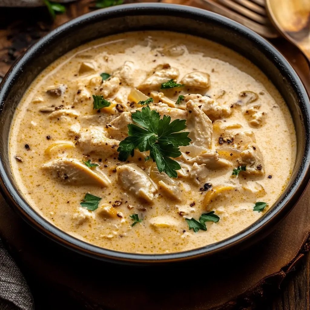 Creamy White Chicken + Rice Soup