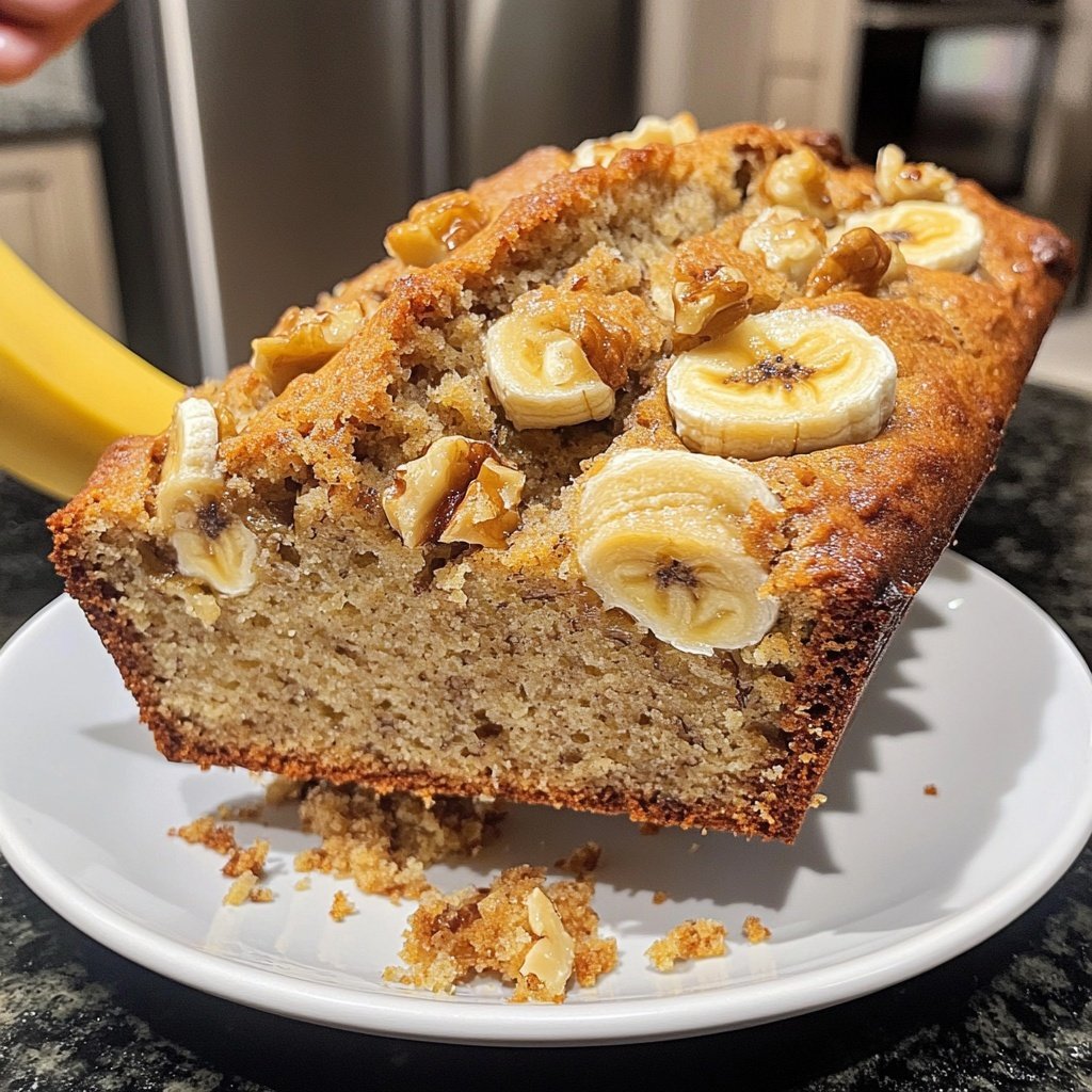 Banana Bread with Soft Crumb