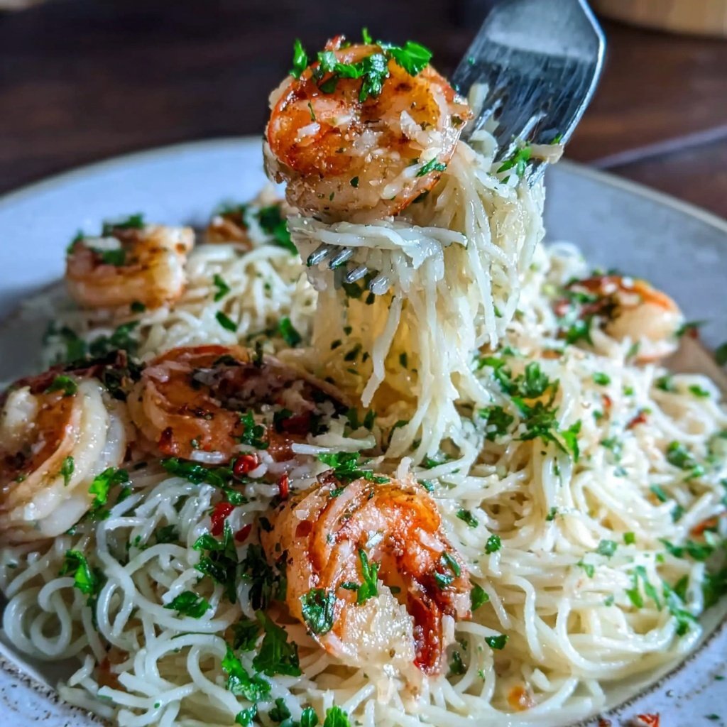 Angel Hair Pasta With Lemon Shrimp