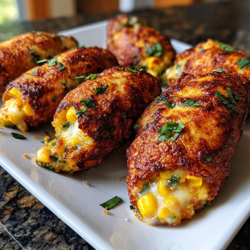 Jalapeno Poppers Stuffed with Corn