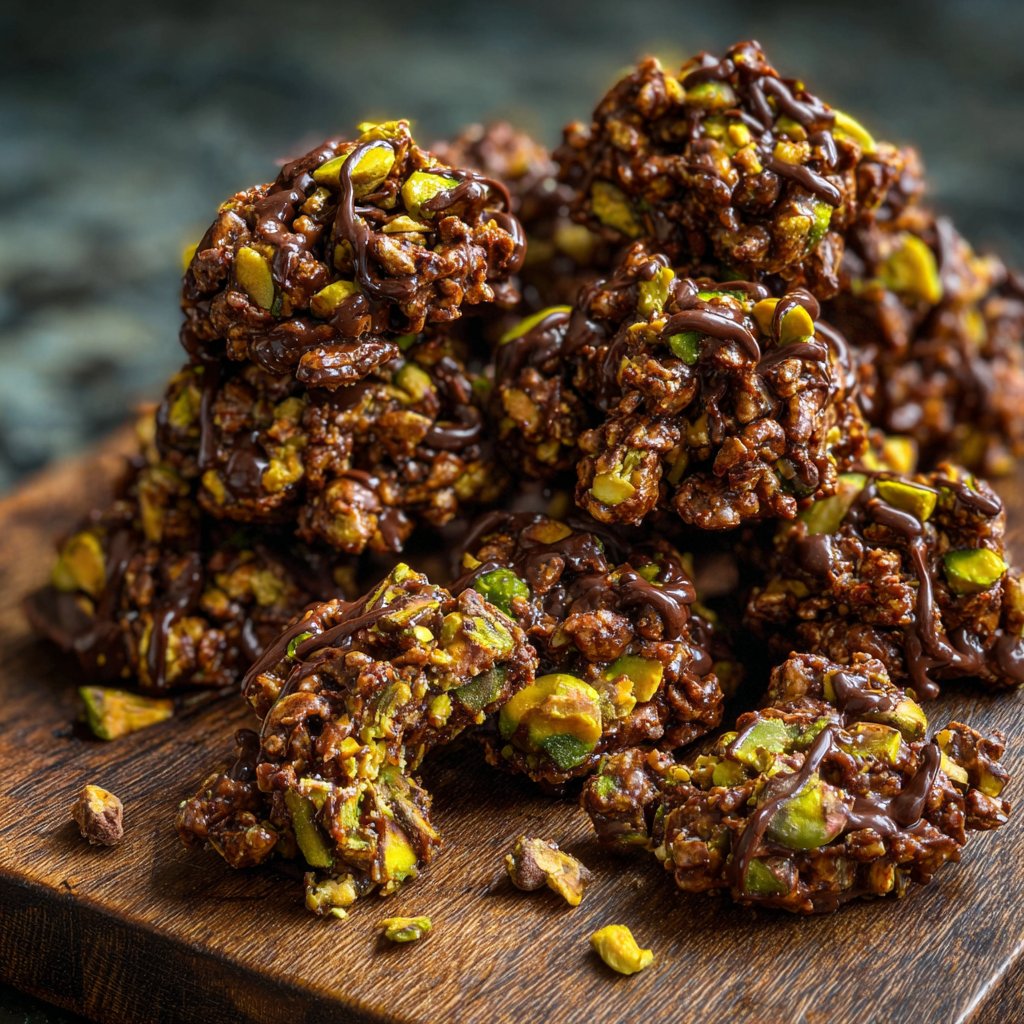 Chocolate Pistachio Snack Clusters