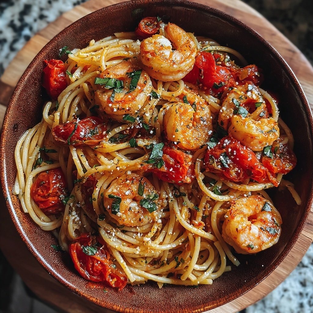 Shrimp Tomato Basil Pasta
