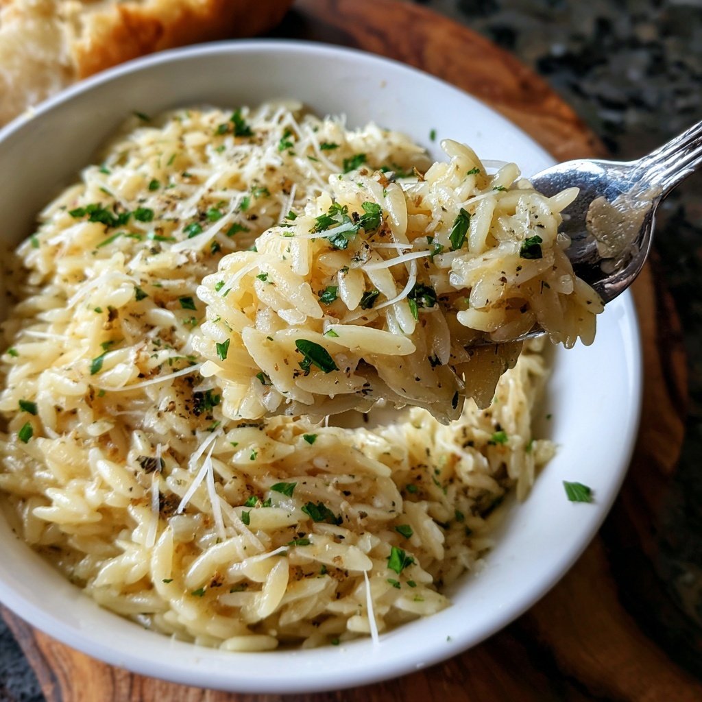 Romantic Creamy Orzo for Two