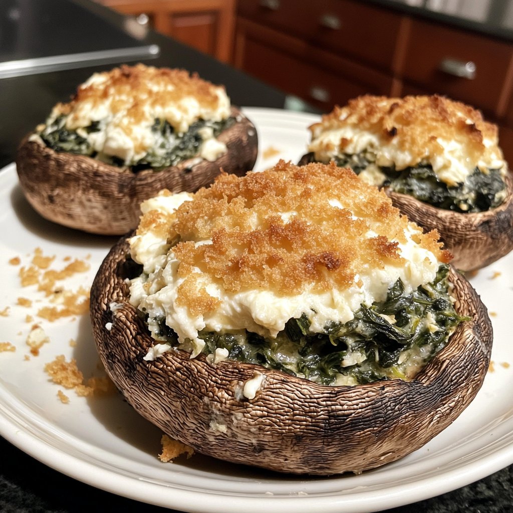 Romantic Stuffed Portobello Mushrooms