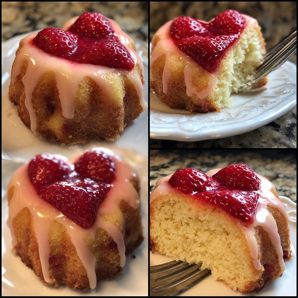 Mini Heart Cake Easy Recipe