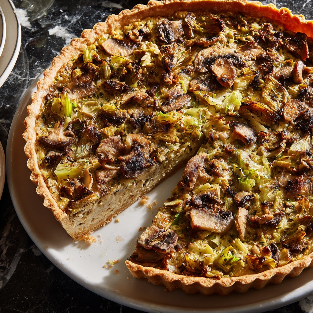 Romantic Mushroom and Leek Tart