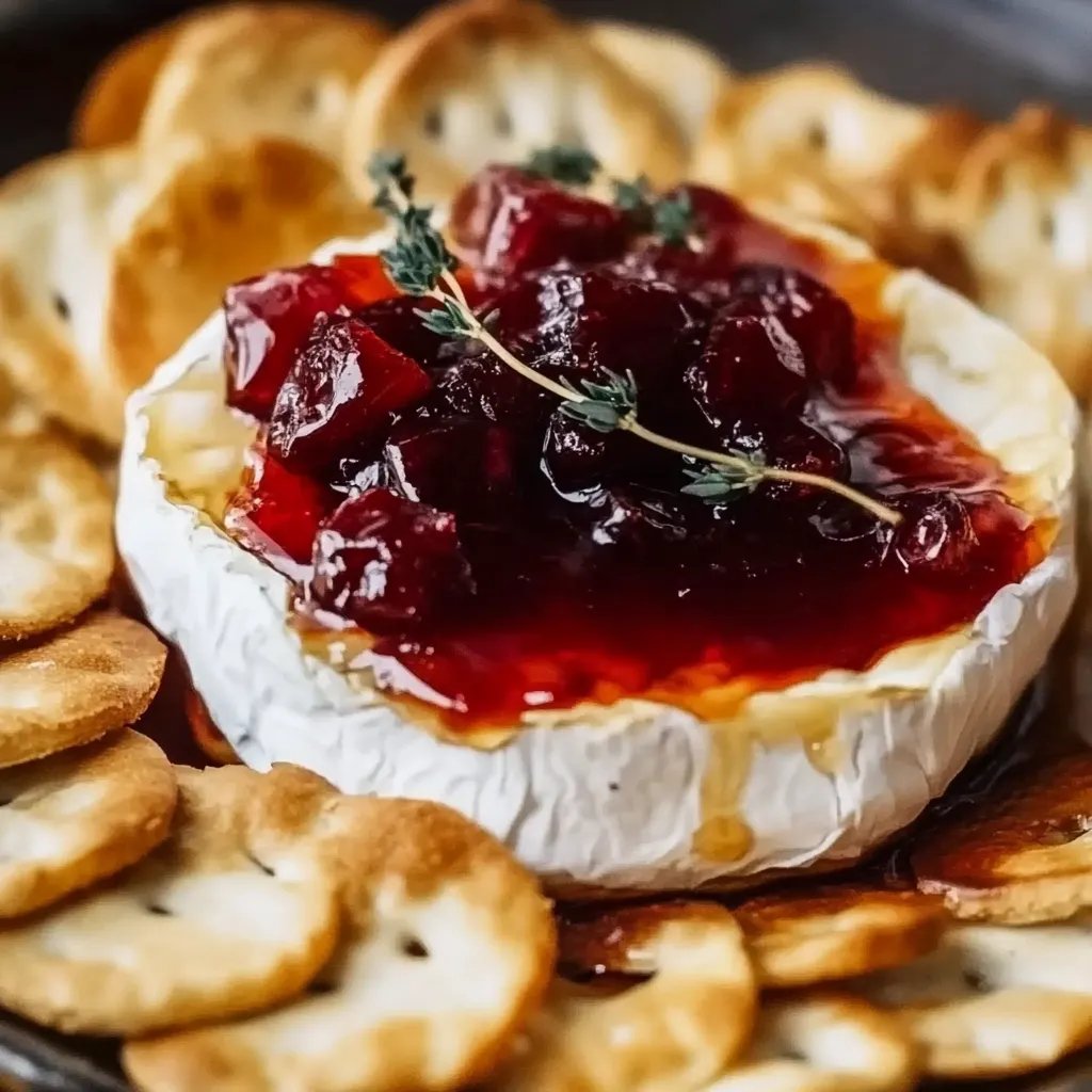 Quick Baked Brie with Red Pepper Jelly