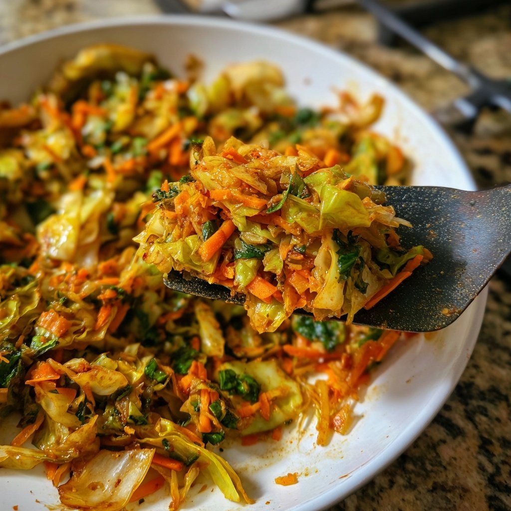 Jamaican Cabbage and Carrot Skillet