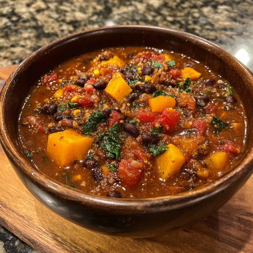 Healthy Crockpot Black Bean Chili