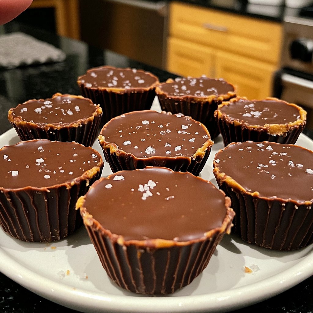 Homemade Peanut Butter Cups with Sea Salt