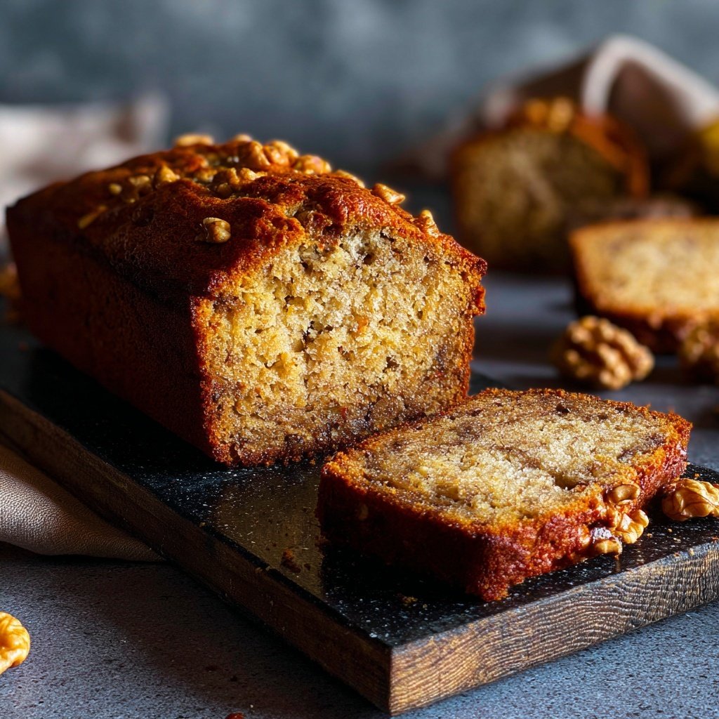 Classic Banana Bread With Walnuts