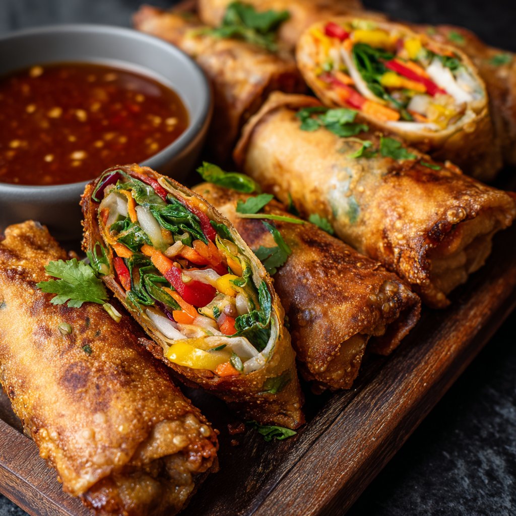 Super Bowl Veggie Spring Rolls